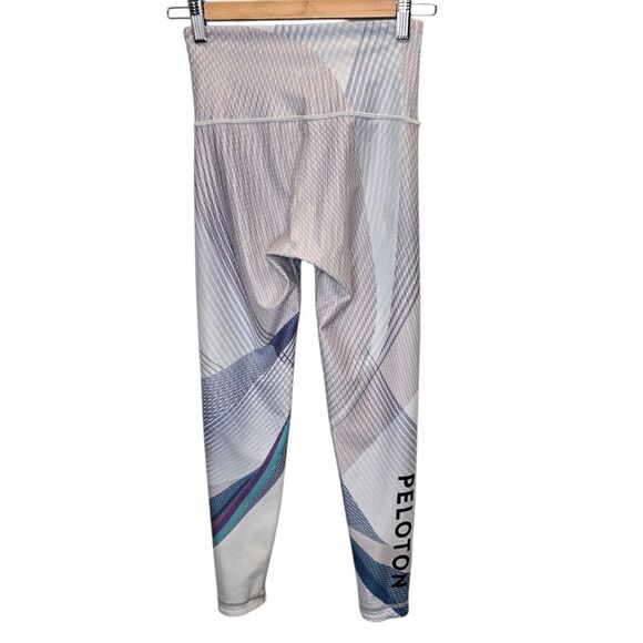 Peloton x WITH Women's S Sails High Waist Geometric Grey Athletic Leggings - Picture 5 of 15